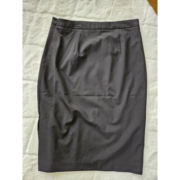 Banana Republic Straight Pencil Skirt Women's Size 6 Black Knee Length Slit GUC - Picture 3 of 7